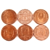 Image 1 : 6x 1oz Assorted Presidents .999 Fine Copper Rounds. 6pcs