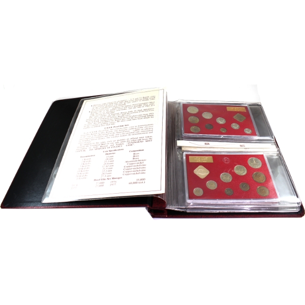 Collection of Proof-Like Coin Sets of the Soviet Union 1974-1977 in Binder w/ Sleeve
