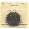 Image 1 : 50-cent 1976 Missing A ICCS MS65