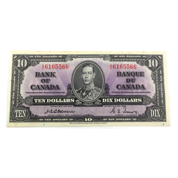 BC-24a 1937 $10 UNC Osborne-Towers SN: A/D6165566