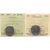 Image 1 : 2x 5-cent 2007 & 2008 ICCS MS66. 2pcs.