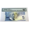 Image 1 : RADAR BC-62b 2004 $5 2 Digit RADAR PMG GEM UNC66 EPQ Jenkins-Dodge SN: HOK3133313 