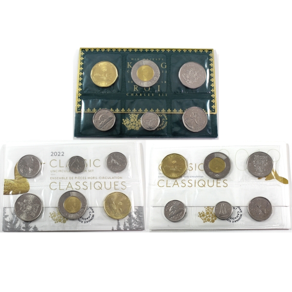 2019-2023 Classic Uncirculated Proof Like Coin Sets. 3pcs.