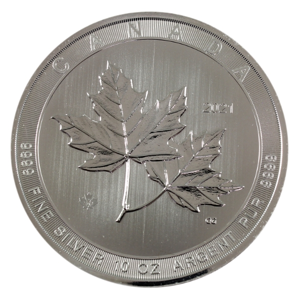 10oz 2021 $50 Magnificent Maple .9999 Fine Silver Coin (Tax Exempt)