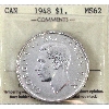 Image 1 : Silver $1 1948 ICCS MS62 