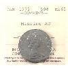 Image 1 : 50-cent 1973 Missing 'AD' ICCS MS65