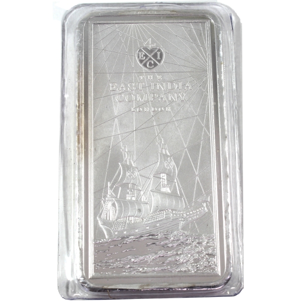 250g St. Helena 2021 10 Pounds The East India Company London .999 Fine Silver Bar (Tax Exempt)