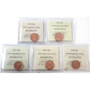 Image 2 : 1-cent 2007 Magnetic, 2008, 2009 Magnetic, 2010 Non Magnetic & 2011 ICCS MS67 Red. 5pcs. 