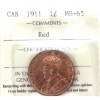 Image 1 : 1-cent 1911 ICCS MS65 Red