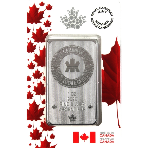 2025 Premium Bullion - 1oz .9999 Fine Silver Bar in Proudly Canadian Packaging (Tax Exempt)