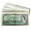Image 1 : Group Lot of 50x 1954 $1 Circ. Bank of Canada Notes