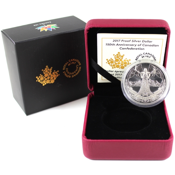 2017 $1 150th Anniversary of Canadian Confederation Proof Silver Dollar (Tax Exempt)