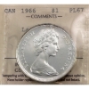 Silver $1 1966 Large Beads ICCS PL67 Heavy Cameo. Frosted Designs with Reflective Fields