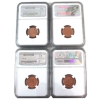 Image 2 : 1-cent 2002P Jubilee, 2003 No P Old Effigy, 2003 New Effigy, & 2004 NGC MS67 Red. 4pcs.