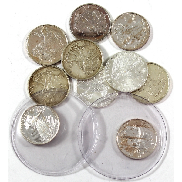 10x 1/10oz Golden State Mint USA Coin Replica .999 Fine Silver Rounds. 10pcs. (Tax Exempt)