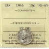Image 1 : 10-cent 1946 ICCS MS65