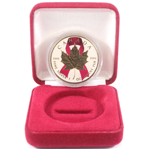 2016 $5 Colourized SML 1oz .9999 Fine Silver w/ Selective Gold Plating (Tax Exempt)