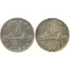 Image 1 : Silver $1 1950. 2pcs.