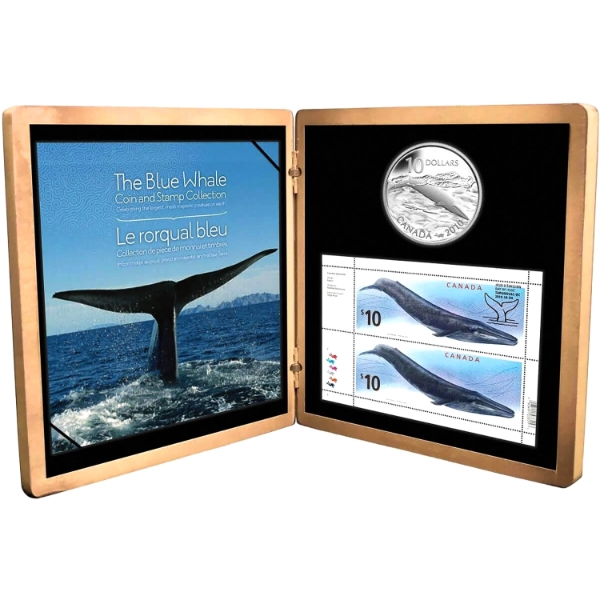 2010 $10 Blue Whale Sterling Silver Coin and Stamp Set