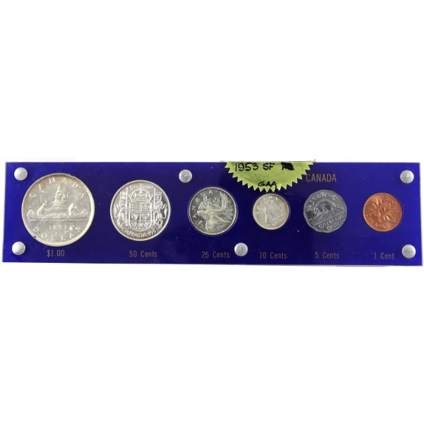1953 Silver Proof Set in Vintage Screw Style Holder