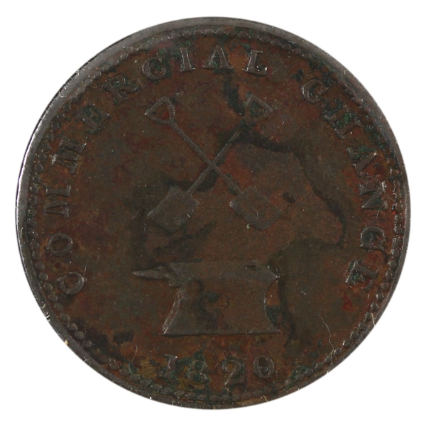 CH-UC-9A4 1820 Upper Canada Half Penny Token 