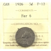 Image 1 : 5-cent 1926 Far 6 ICCS F12