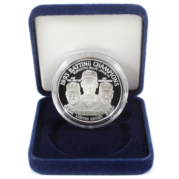 1oz 1993 MLB Toronto Blue Jays  Batting Champions .999 Fine Silver Round (Tax Exempt)