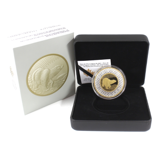 2021 $2 Renewed Silver Toonie: 25th Ann. of the $2 Circulation Coin Fine Silver Coin (Tax Exempt)