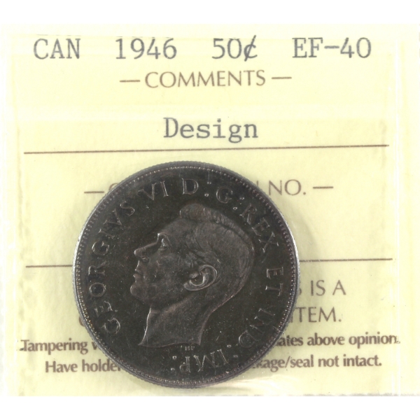 50-cent 1946 Design ICCS EF40