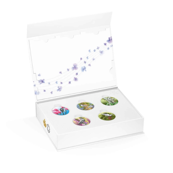2017 $10 Birds Among Nature's Colours 5-Coin Fine Silver Set w/ Deluxe Box (Tax Exempt)