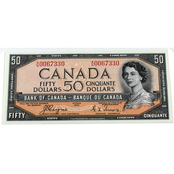 BC-34a 1954 $50 Devil's Face UNC or Better, Coyne-Towers SN: A/H0067330
