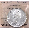 Silver $1 1966 Large Beads ICCS MS65