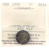 Image 1 : 5-cent 1888 ICCS MS64
