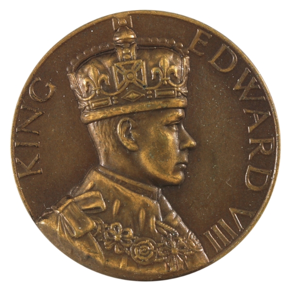Great Britain 1936 King Edward VIII Abdication Commemorative Medal 19.48g-Bronze, 35.1mm. 