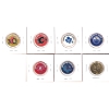 Image 1 : 25-cent 2005 Coloured NHL Set & 2019 25-cent Coin all w/ Gold Plating. 7pcs