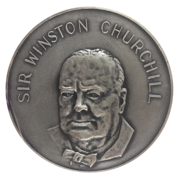 Great Britain 1965 Sir Winston Churchill Medal 105g-Fine Silver, 52mm (Tax Exempt)