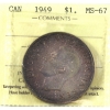 Image 1 : Silver $1 1949 ICCS MS67