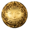 Image 2 : Samoa Silver 2024 $5 Filigree Spherical Sun and Moon w/ Partial 24-Karat Gold Plating (Tax Exempt)
