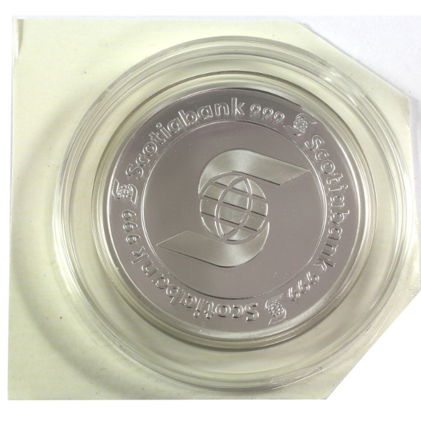 10oz Scotiabank .999 Fine Silver Round (Tax Exempt)