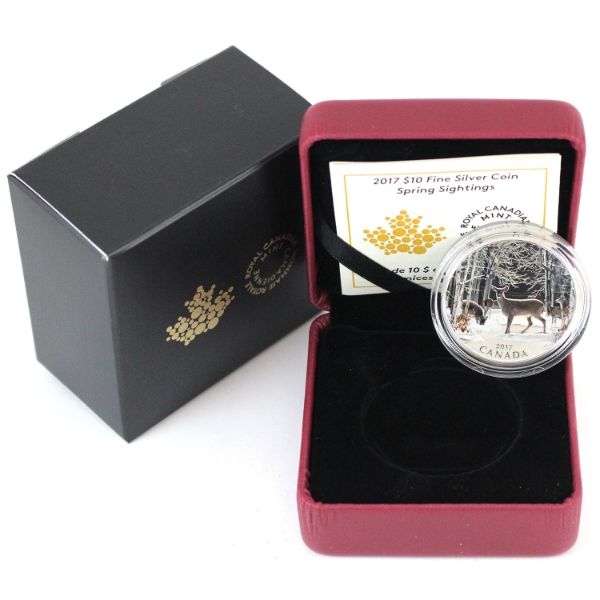 2017 $10 Iconic Canada: Spring Sightings Fine Silver Coin with Selective Colour (Tax Exempt)