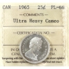 Image 1 : 25-cent 1965 ICCS PL66 Ultra Heavy Cameo