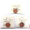 Image 2 : 1-cent 1950, 1951 & 1952 ICCS MS65 Red. 3pcs.
