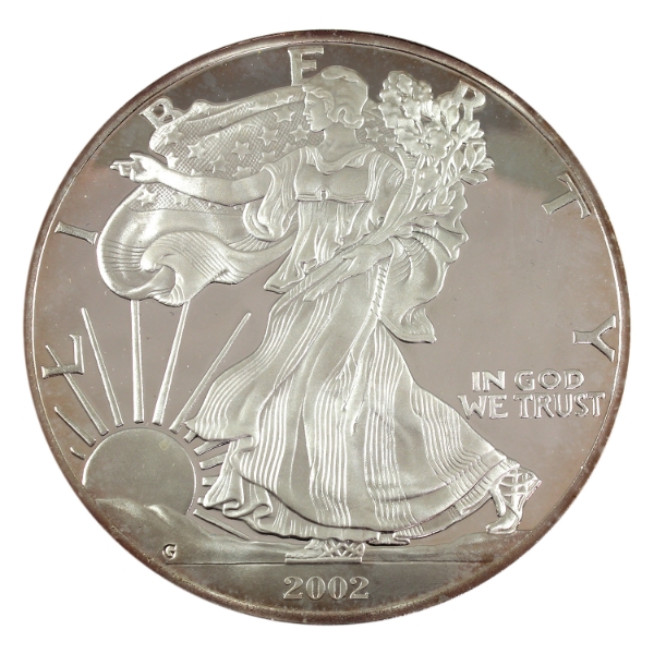 4.03oz USA 2002 Silver Eagle .999 Fine Silver Coin (Tax Exempt)