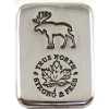 5oz Rocky Shore Silver Co. Moose, True North, Strong & Free .999 Fine Silver Bar (Tax Exempt)
