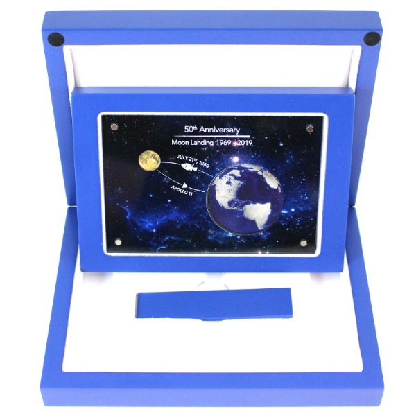 Barbados 2019 50th Anniversary of the Moon Landing 2-Piece Fine Gold/Silver Coin Set (Tax Exempt)