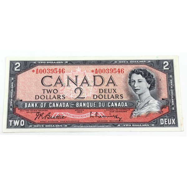 BC-38bA 1954 $2 *A/B Replacement EF-AU or Better Beattie-Rasminsky SN: *A/B0039546