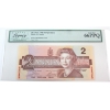 Image 1 : BC-55aS 1986 $2 SPECIMEN Legacy GEM UNC66 PPQ Crow-Bouey SN: ARG0000000 #0706