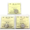 Image 1 : 10-cent 1965, 1966, & 1968 Silver ICCS MS66. 3pcs.