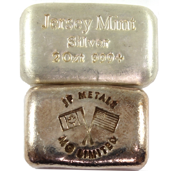 2x 2oz .999 Fine Silver Bars. 2pcs. (Tax Exempt)