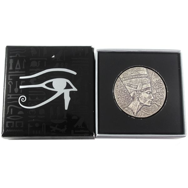 5oz Republic of Chad 2017 3000 Francs CFA Egyptian Relic Series Queen Nefertiti .999 Fine Silver